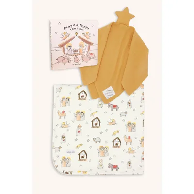 Baby Stocking Stuffer Bundle: Board Book, Star Lovey and Baby Blanket