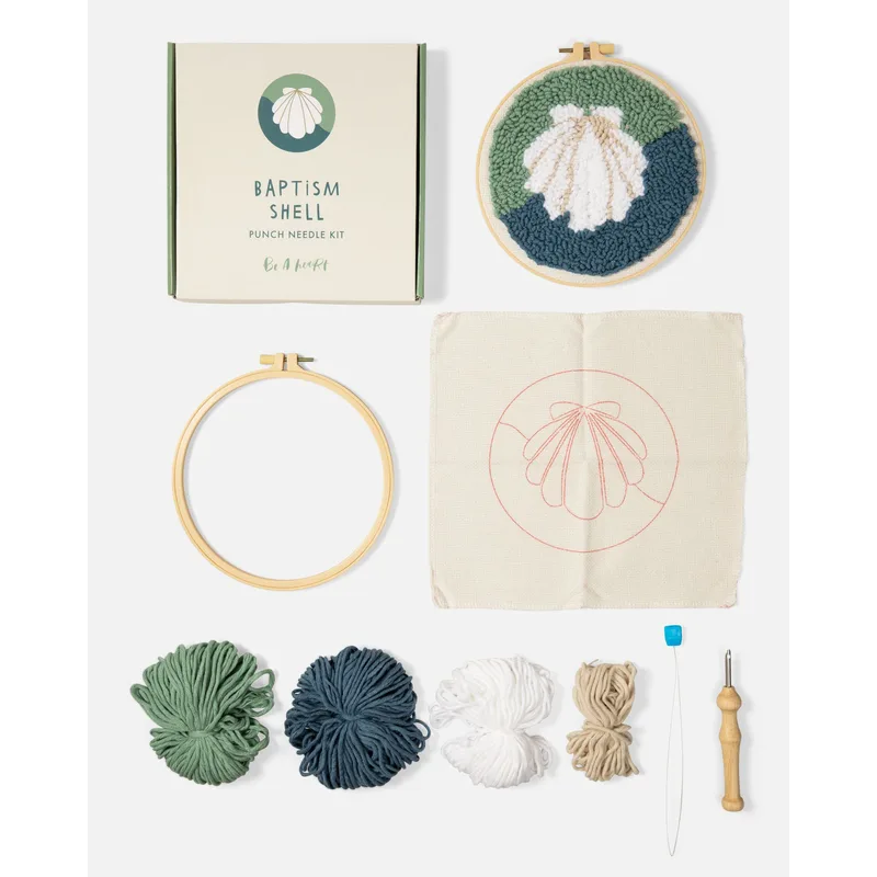 Baptism Shell Punch Needle Kit