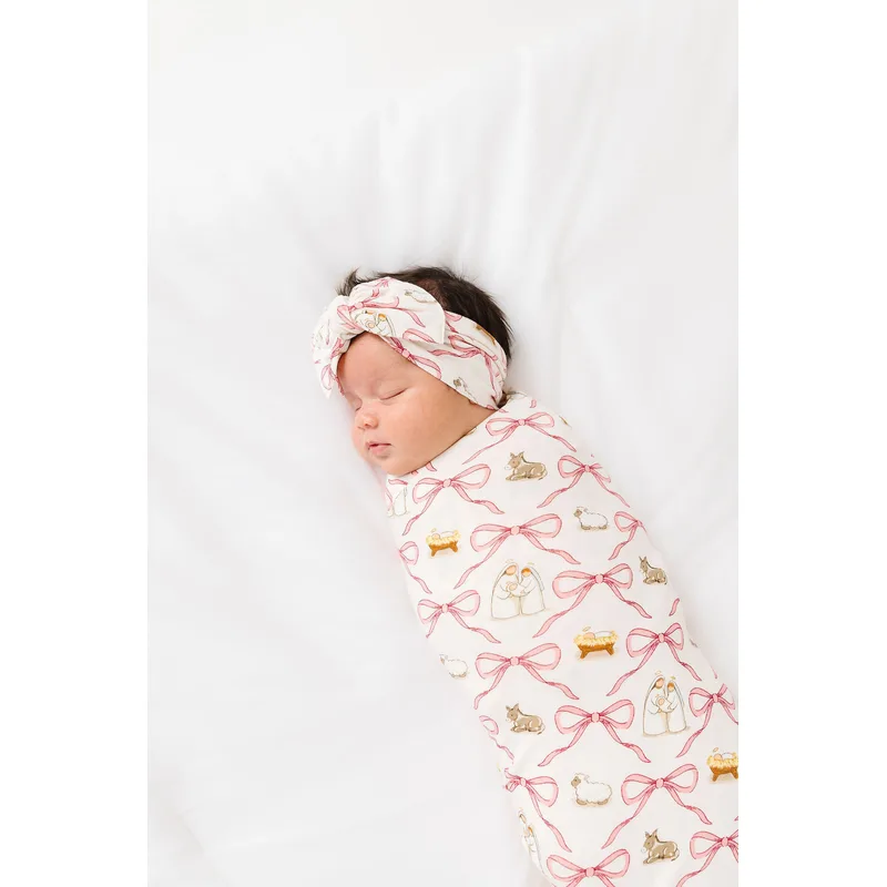 Let Us Adore Him Swaddle Bamboo