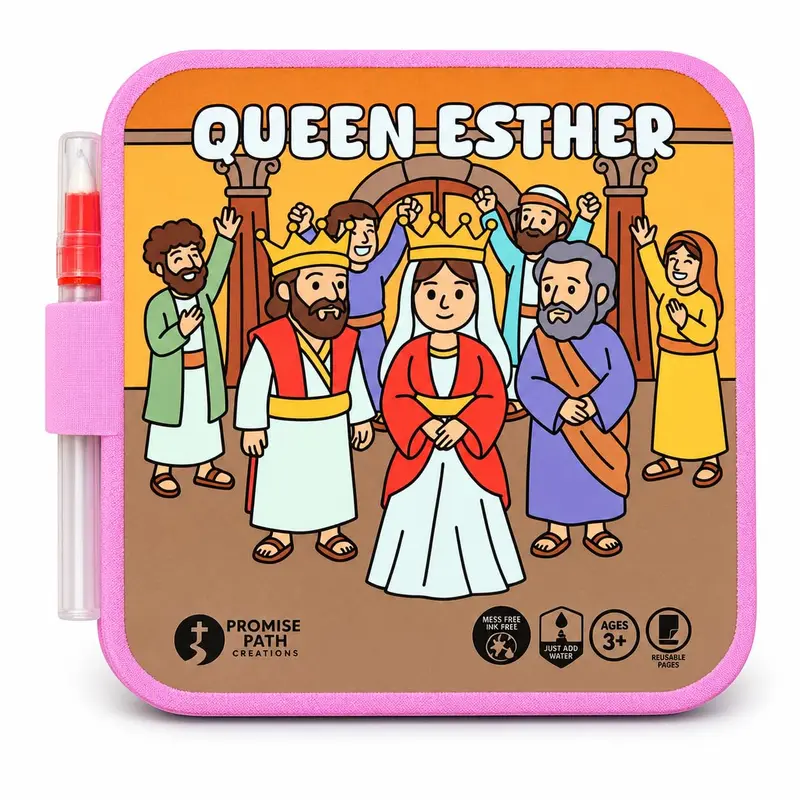 Queen Esther Water Reveal Coloring Book